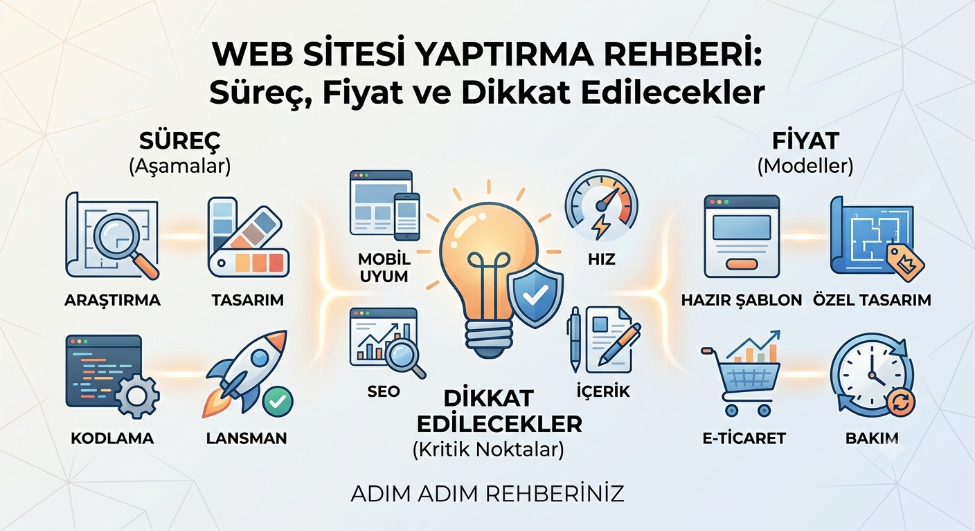 Web Sitesi Yaptırma Rehberi: Süreç, Fiyat ve Dikkat Edilecekler